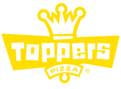 toppers pizza crown logo yellow